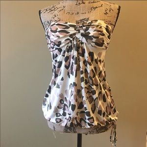 Trina Turk 100% silk strapless balloon blouse